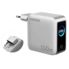 Мережевий зарядний пристрій UGREEN X773 Nexode Pro 100W GaN (5 портів, Smart Display)