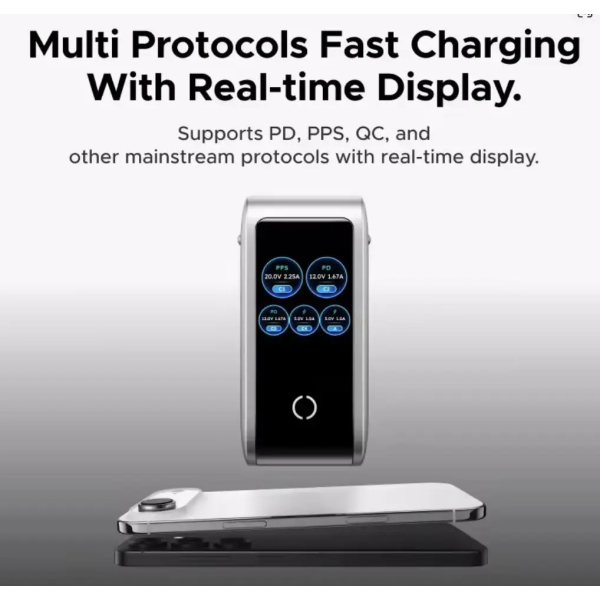 Мережевий зарядний пристрій UGREEN X773 Nexode Pro 100W GaN (5 портів, Smart Display)
