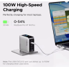 Мережевий зарядний пристрій UGREEN X773 Nexode Pro 100W GaN (5 портів, Smart Display)
