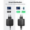Мережевий зарядний пристрій Ugreen CD216 66W Dual USB-C PD Fast Charger Black