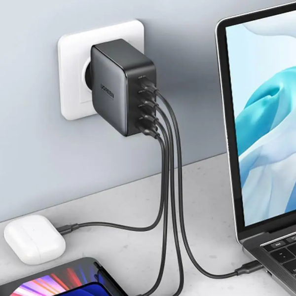Мережевий зарядний пристрій UGREEN CD226 100W GaN Fast Charger (3xUSB-C + 1xUSB-A) з кабелем (90575)