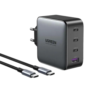 Мережевий зарядний пристрій UGREEN CD226 100W GaN Fast Charger (3xUSB-C + 1xUSB-A) з кабелем (90575)