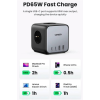 Зарядний пристрій UGREEN CD268 DigiNest Cube 65W (2xUSB-C + 2xUSB-A, 3xAC) з підтримкою GaN III
