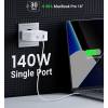Зарядний пристрій Ugreen CD289 Nexode Pro GaN 140Вт 3-in-1 Fast Charger with Cable