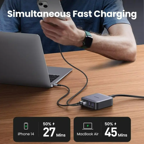 Зарядний пристрій UGREEN CD327 Nexode 65W Desktop Charger EU