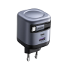 Зарядний пристрій UGREEN X604 45W з висувним кабелем UFCS PPS QC PD 3.0 Grey