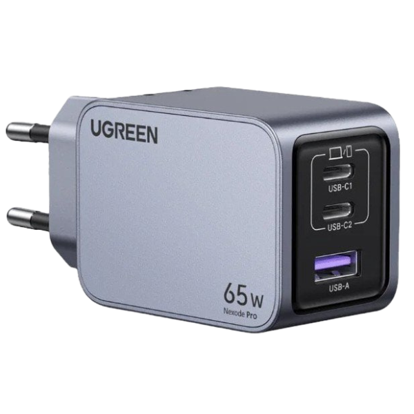 Зарядний пристрій Ugreen X755 Nexode Pro 2xUSB + USB Type-C 65W Grey