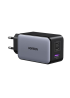 Зарядний пристрій Ugreen Nexode X756 USB C Charger 100W Mini GaN з 3 портами Grey