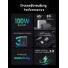 Зарядний пристрій Ugreen X757 Nexode Pro 100W GaN Charger Mini USB-C з 3 портами Grey