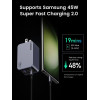 Зарядний пристрій Ugreen X757 Nexode Pro 100W GaN Charger Mini USB-C з 3 портами Grey