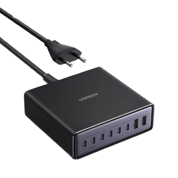 Зарядний пристрій UGREEN X766 200W GaN 8-портовий (6×USB-C + 2×USB-A), Black