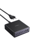 Зарядний пристрій UGREEN X766 200W GaN 8-портовий (6×USB-C + 2×USB-A), Black