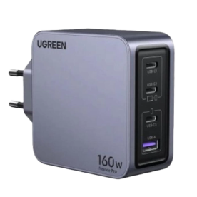 Зарядний пристрій UGREEN X763 Nexode Pro 160W 4-Port GaN Fast Charger Set EU