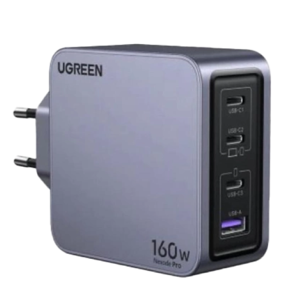 Зарядний пристрій UGREEN X763 Nexode Pro 160W 4-Port GaN Fast Charger Set EU