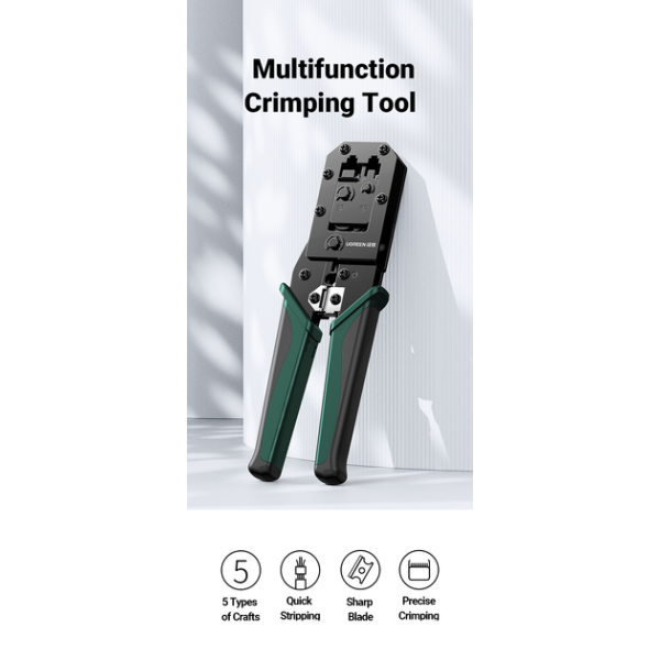 Обтискні кліщі Ugreen NW136 Multifunctional Clamp Green (для RJ45)