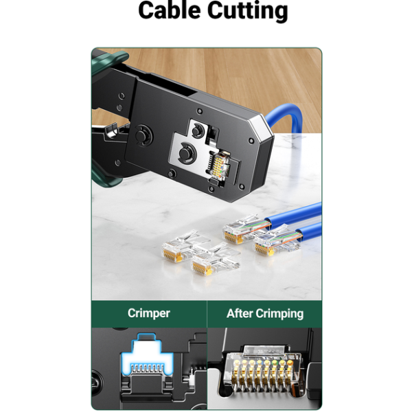Обтискні кліщі Ugreen NW136 Multifunctional Clamp Green (для RJ45)