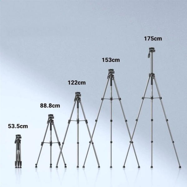 Штатив UGREEN LP661 ProTripod 175 см для телефону та камери з 3D-головкою, чорний