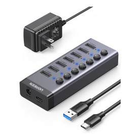 USB-хаб Ugreen CM481 7 портів USB 3.0 Активний 5Gbps
