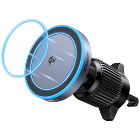 Автомобільний тримач UGREEN MagFlow Qi2 15W Magnetic Car Charger Holder (MagSafe) для iPhone 12–17 Series
