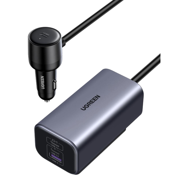 Автомобильное зарядное устройство для UGREEN 130W Fast Car Charger 4-Port USB-C PD GaN