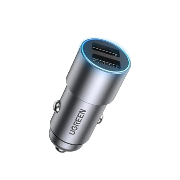 Автомобільний зарядний пристрій UGREEN CD130 Dual USB Car Charger 24W 2.4A Gray (50592)