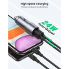 Автомобільний зарядний пристрій UGREEN CD130 Dual USB Car Charger 24W 2.4A Gray (50592)