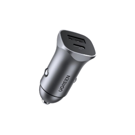 Автомобільний зарядний пристрій UGREEN CD130 Dual USB Car Charger 20W 3A Space Gray (30780)