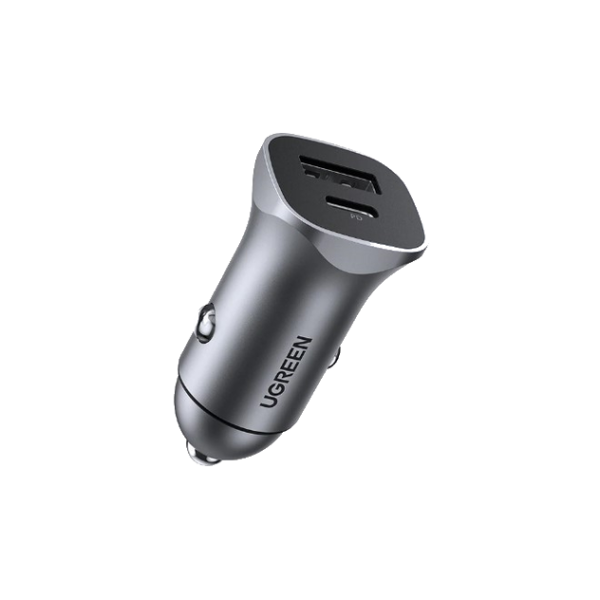 Автомобільний зарядний пристрій UGREEN CD130 Dual USB Car Charger 20W 3A Space Gray (30780)