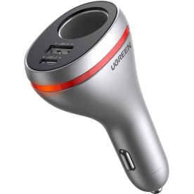 Автомобільний зарядний пристрій Ugreen CD204 Car Charger 2 x USB Ports Single Extension Socket QC + PD 20 Вт