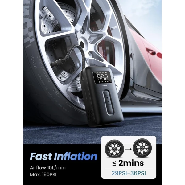 Автомобільний насос UGREEN CD259 Portable Tire Inflator
