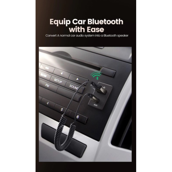 Bluetooth-ресивер UGREEN CM309 Bluetooth Car Receiver Aux with Mic (Space Gray)