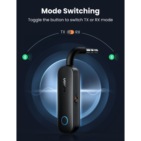 Bluetooth-адаптер бездротовий UGREEN CM403 AUX 3.5 мм 2 в 1 (приймач + передавач)