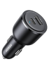 Автомобільний зарядний пристрій Ugreen EC701, USB-C PD 48Вт + USB-A QC 18Вт, 63W Fast Car Charger, Grey