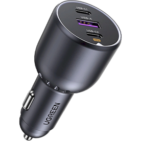 Автомобільний зарядний пристрій Ugreen EC705, 2xUSB-C PD + USB-A, 130Вт