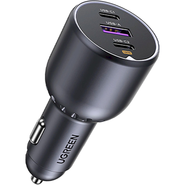 Автомобільний зарядний пристрій Ugreen EC705, 2xUSB-C PD + USB-A, 130Вт