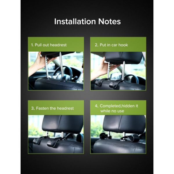 Автомобільний гачок-тримач UGREEN LP104 Car Seat Hanger, 2 шт