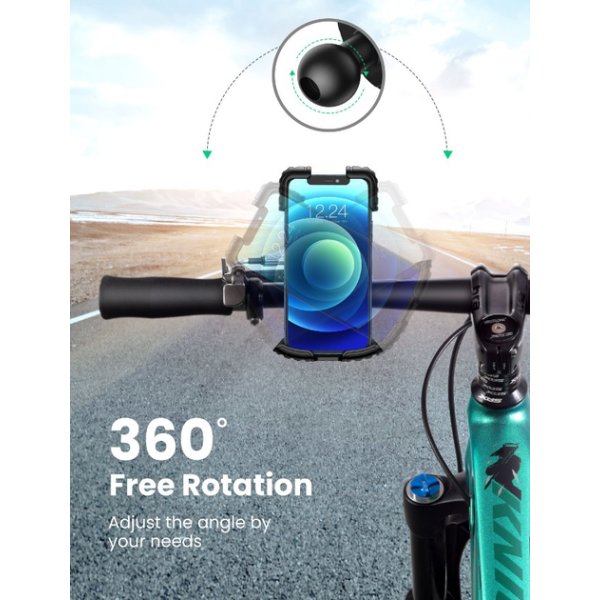 Велотримач для телефона UGREEN LP494 BikeMount з додатковим захистом, чорний