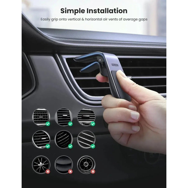 Автотримач для телефона UGREEN LP290 Waterfall Magnetic Phone Holder