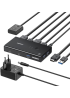 KVM-перемикач HDMI 2.0 UGREEN AK502, 2 ПК → 1 монітор, 4 USB 3.0, 4K@60Hz, Black