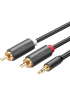 Кабель UGREEN AV102 3.5mm Male to 2xRCA Male Audio Cable Black