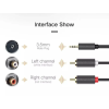 Кабель UGREEN AV102 3.5mm Male to 2xRCA Male Audio Cable Black