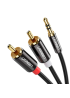 Аудіо кабель UGREEN AV116 3.5 мм Jack – 2RCA, Black
