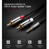 Аудіо кабель UGREEN AV116 3.5 мм Jack – 2RCA, Black