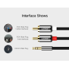 Аудіо кабель UGREEN AV116 3.5 мм Jack – 2RCA, Black