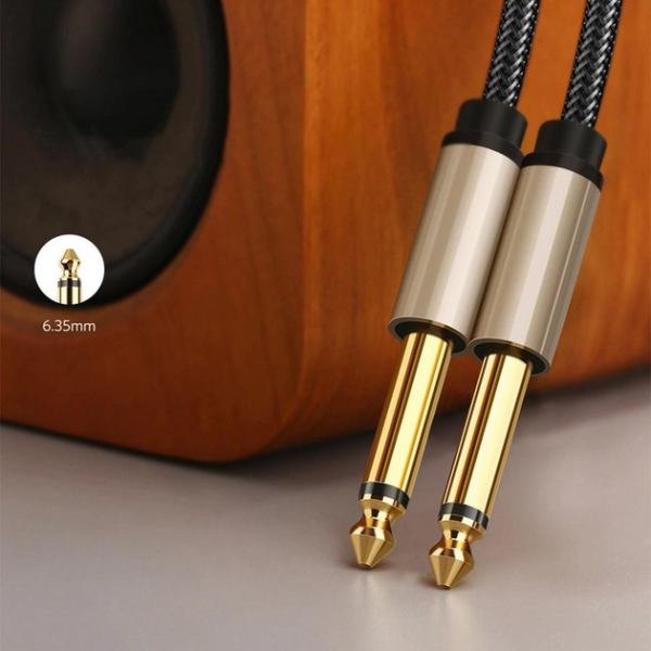 Аудіокабель UGREEN AV128 6.35mm Jack M/M Gray