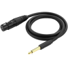 Микрофонный кабель UGREEN AV131 Jack 6.3 мм – XLR Female, 2 м/5 м, черный