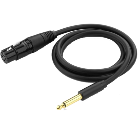 Мікрофонний кабель UGREEN AV131 Jack 6.3 мм – XLR Female, 2 м / 5 м, чорний