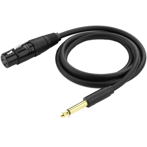 Микрофонный кабель UGREEN AV131 Jack 6.3 мм – XLR Female, 2 м/5 м, черный