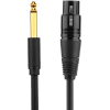 Микрофонный кабель UGREEN AV131 Jack 6.3 мм – XLR Female, 2 м/5 м, черный