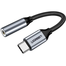 Перехідник UGREEN AV142 USB-C to 3.5 мм Jack, 10см